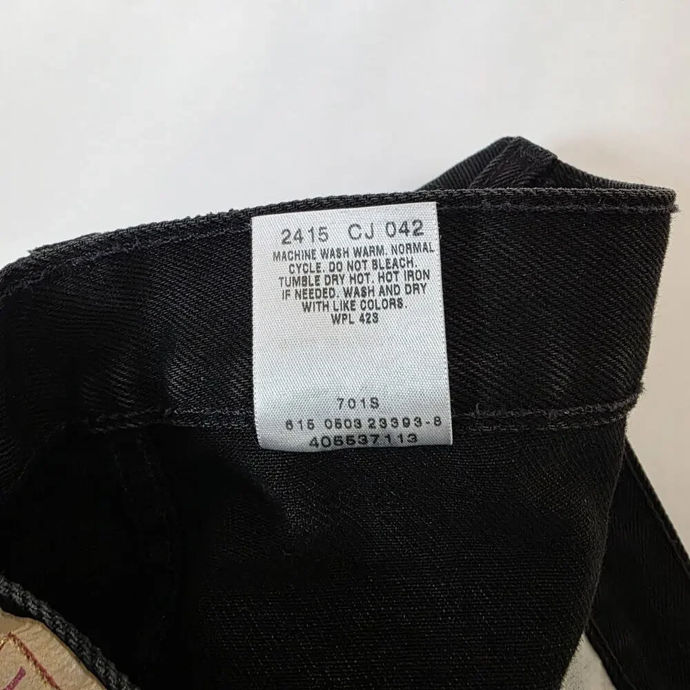 Levi's 550 Mens Relaxed Fit Black Denim Jeans Size 36x30 Mid Rise